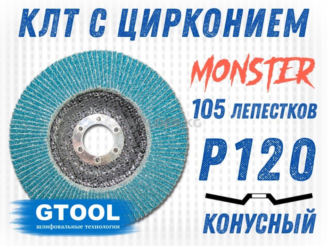 Круг лепестковый торцевой (КЛТ) GTOOL MONSTER d125