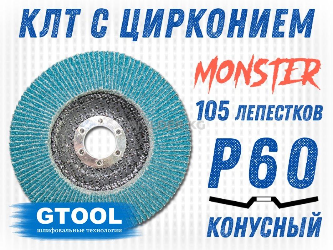 Круг лепестковый торцевой (КЛТ) GTOOL MONSTER d125
