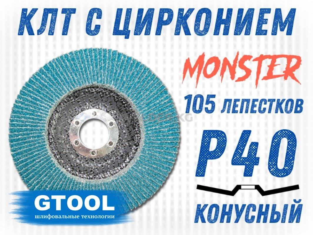 Круг лепестковый торцевой (КЛТ) GTOOL MONSTER d125